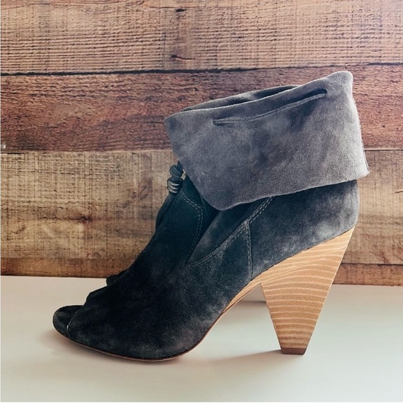 SIGERSON MORRISON
Faro Suede Peep-Toe Tassel Bootie - Picture 3 of 6